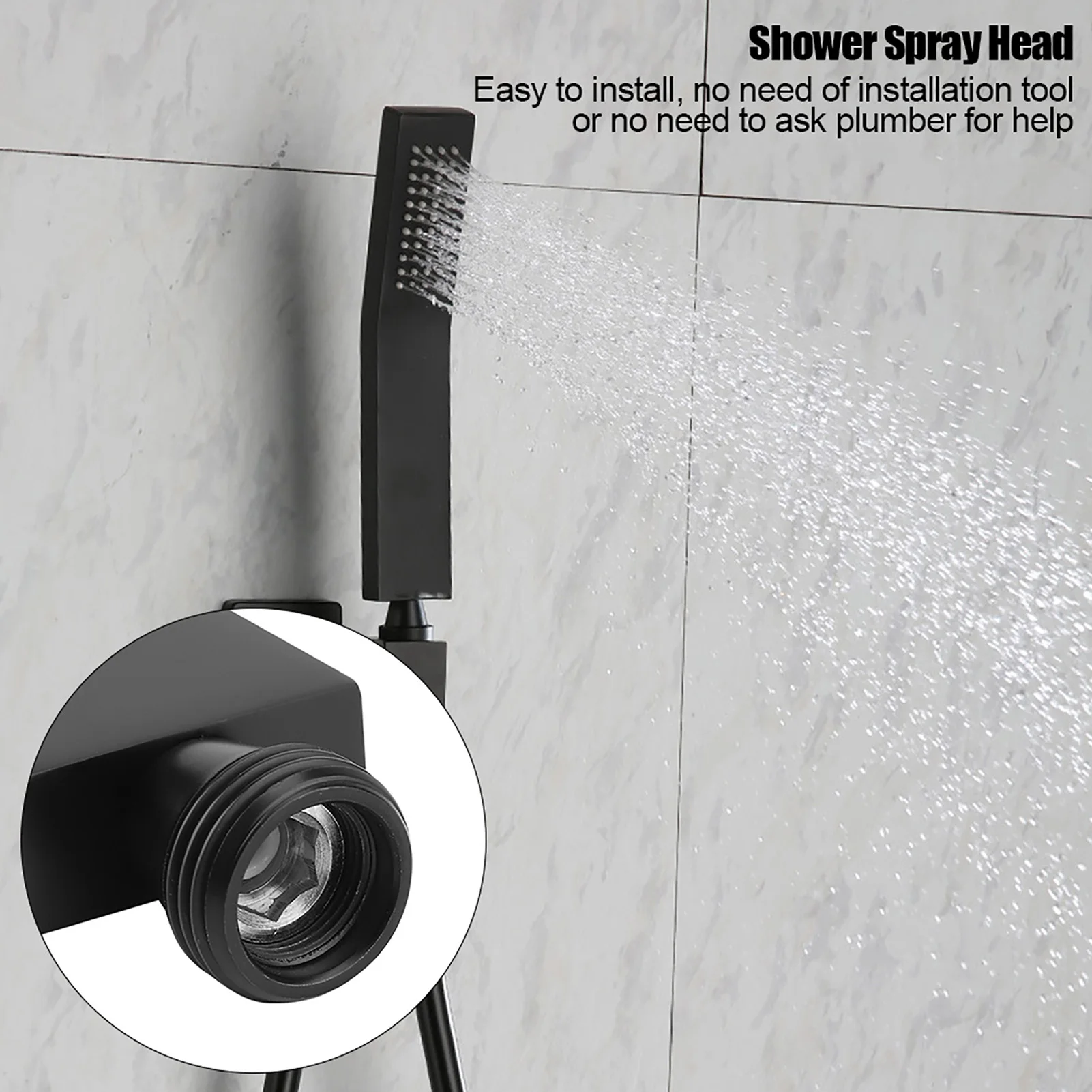 Matte Black Brass Chromeplated Handheld Shower Head Bathroom Sprayer Handshower
Matte Black Brass Chromeplated Handheld Shower Head Bathroom Sprayer Handshower
