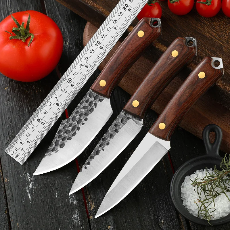 Kitchen knife, hand forged knife, fish killing knife, outdoor wooden handle thickened knife,Picnic portable knife
Kitchen knife, hand forged knife, fish killing knife, outdoor wooden handle thickened knife,Picnic portable knife