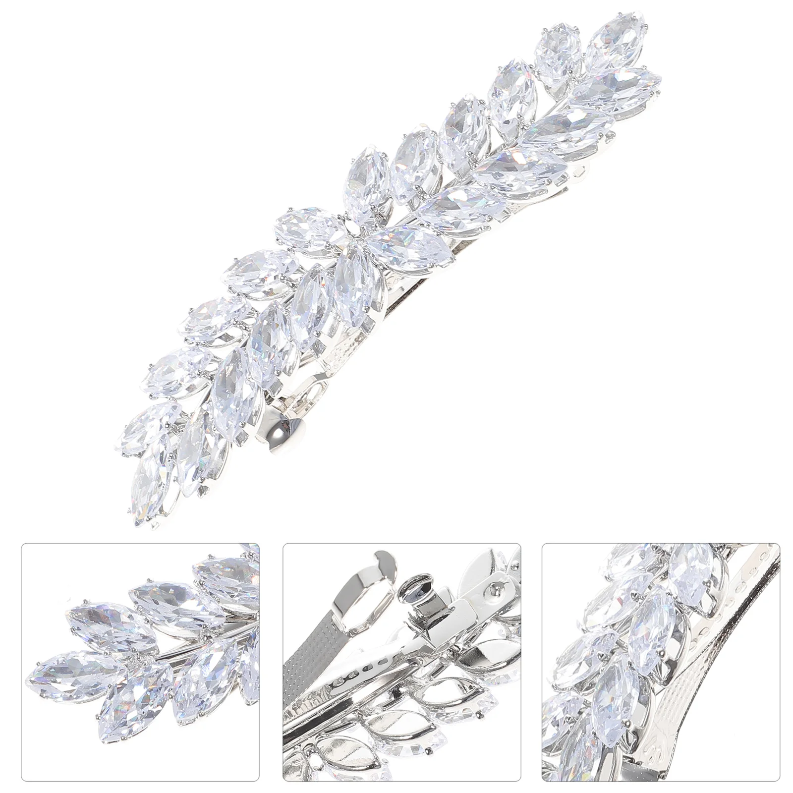 Rhinestone Hair Clip Elegant Spring Barrette For Wedding Party Hair Accessories Shiny Metal Hairpins Decorations
Rhinestone Hair Clip Elegant Spring Barrette For Wedding Party Hair Accessories Shiny Metal Hairpins Decorations