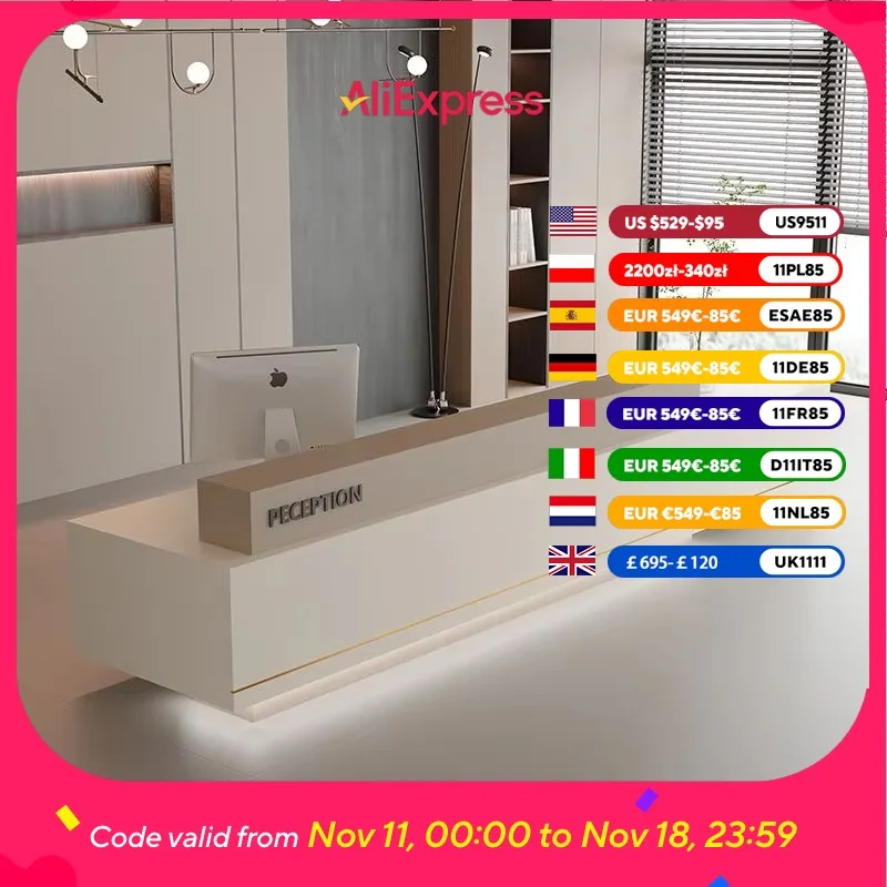 Counter Beauty Reception Desks Drawers Aesthetics Luxury Hutch Reception Desks Commercial Indoor Mostrador Recepcion Furniture
Counter Beauty Reception Desks Drawers Aesthetics Luxury Hutch Reception Desks Commercial Indoor Mostrador Recepcion Furniture