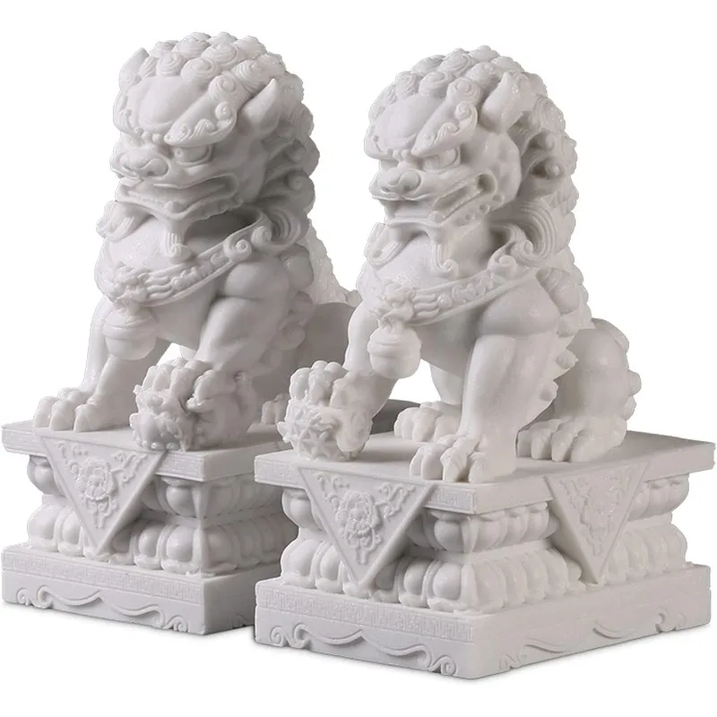 Large Size Foo Dogs Statues Pair Marble Feng Shui Guardian Lion Statues Home Outdoor Asian Decor for Entrance,Best Housewarming
Large Size Foo Dogs Statues Pair Marble Feng Shui Guardian Lion Statues Home Outdoor Asian Decor for Entrance,Best Housewarming