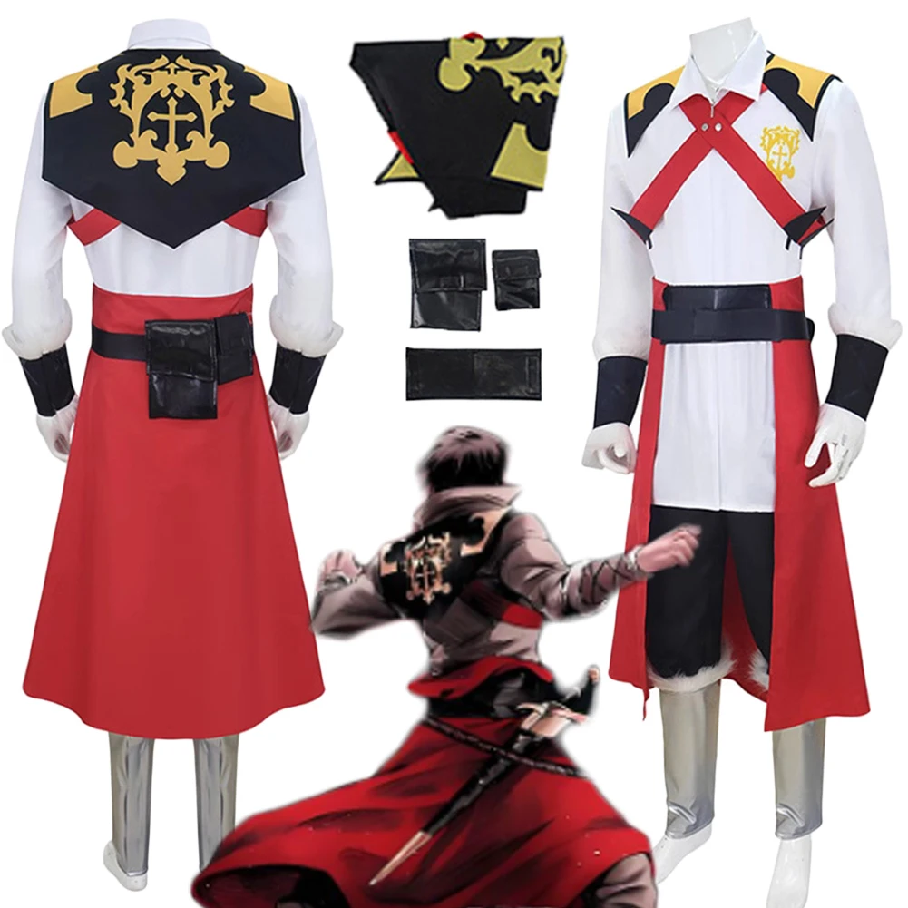 Cartoon Castle Trevor Belmont Cosplay Costume Suit Men Halloween Roleplay White Top Black Pants Red Apron Outfits Carnival Party
Cartoon Castle Trevor Belmont Cosplay Costume Suit Men Halloween Roleplay White Top Black Pants Red Apron Outfits Carnival Party