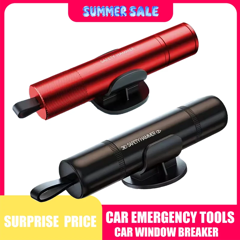 Car Window Breaker Safety Hammer, Emergency Escape Tool with Seatbelt Cutter for Car Rescue, Black/Red Optional
Car Window Breaker Safety Hammer, Emergency Escape Tool with Seatbelt Cutter for Car Rescue, Black/Red Optional