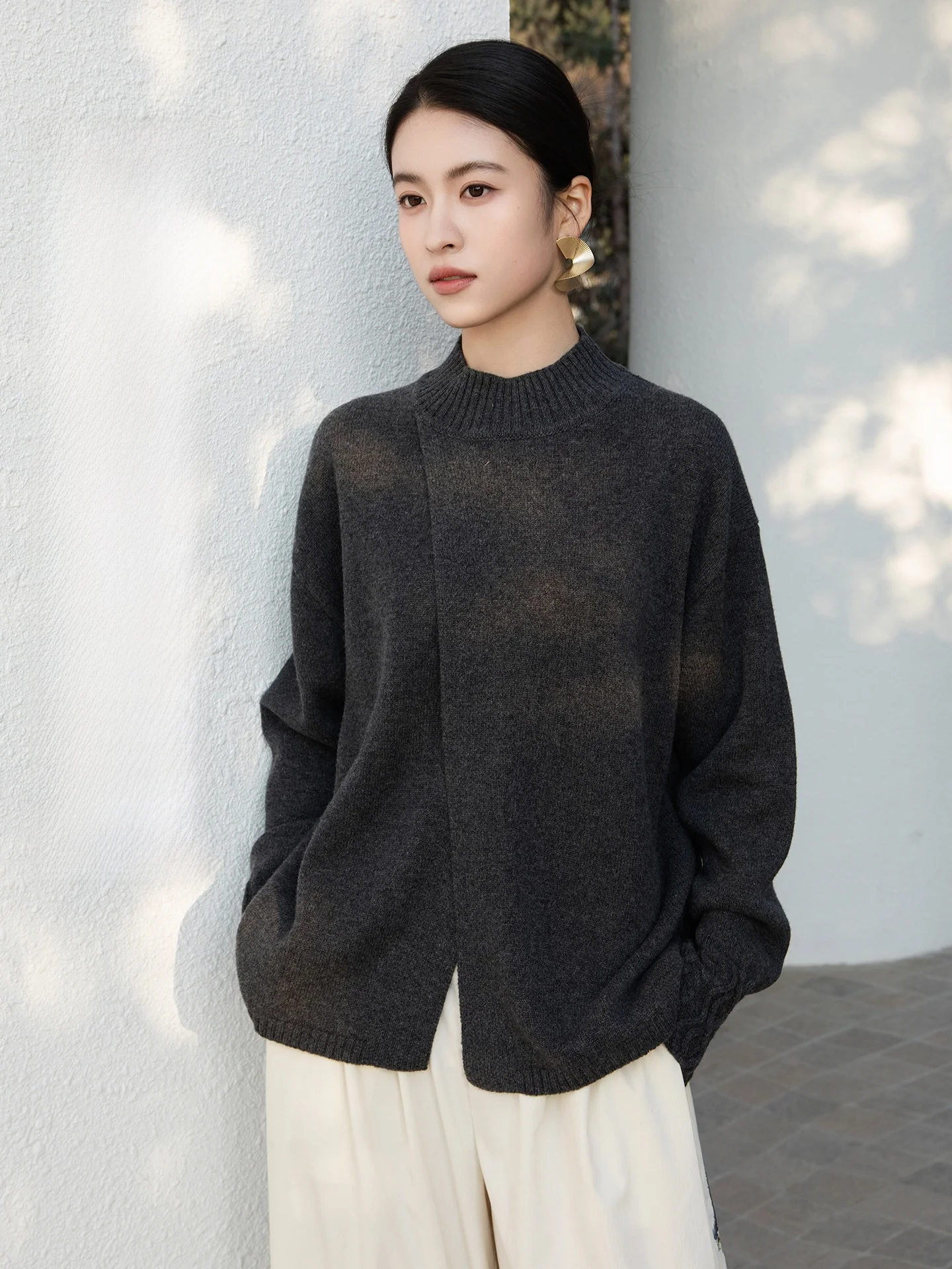 Ele Chinese Sle Women's Knitted Sweater High Quali Wool ves High Collar Twist Flower Design Spring Season Long Sve
Ele Chinese Sle Women's Knitted Sweater High Quali Wool ves High Collar Twist Flower Design Spring Season Long Sve