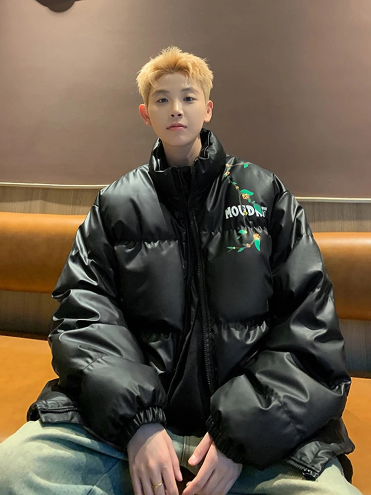 Men's PU Leather Cotton Jaet Thiened Retro Sle Winter Coat Youth Loose Fit Bread Sle Casual Warm Zipper Closure Coat
Men's PU Leather Cotton Jaet Thiened Retro Sle Winter Coat Youth Loose Fit Bread Sle Casual Warm Zipper Closure Coat