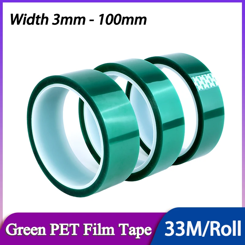 Green-Tape PET Film Tape High Temperature Width 3 ~ 100mm Masking Shielding for PCB Solder SMT Plating Insulation Protection
Green-Tape PET Film Tape High Temperature Width 3 ~ 100mm Masking Shielding for PCB Solder SMT Plating Insulation Protection