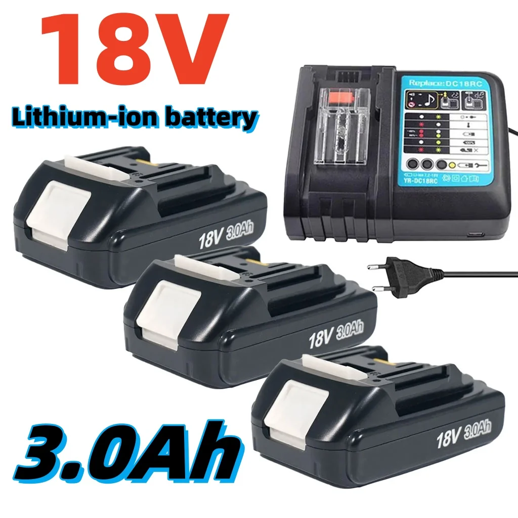 18V tool battery 3.0Ah/6.0Ah compatible with 18 volt cordless angle grinders, etc. Applicable models BL1830, BL1860, BL1850B
18V tool battery 3.0Ah/6.0Ah compatible with 18 volt cordless angle grinders, etc. Applicable models BL1830, BL1860, BL1850B
