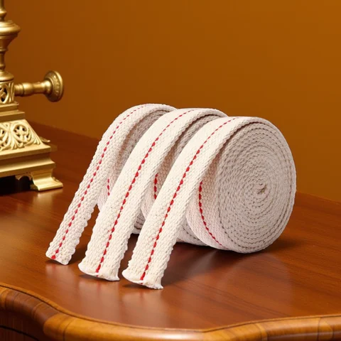 10M~1M Lamp Wick Braided Cotton Wick Flat Cotton Oil Lamp Wick For Oil Lamp Width 1cm/1.3cm/1.5cm/2cm