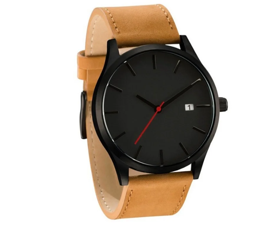 Men's Vintage Minimalist Dress Watch Ultra Thin Black Dial Date Window Quartz Wristwatch Business Casual Leather Band Watch
Men's Vintage Minimalist Dress Watch Ultra Thin Black Dial Date Window Quartz Wristwatch Business Casual Leather Band Watch