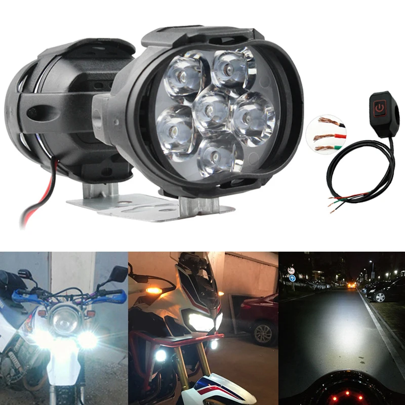1/2pcs 6 LED Motorcycle Headlight High Brightness Waterproof Modified Light Bulbs Scooters VehiclesAuxiliary Spotlights
1/2pcs 6 LED Motorcycle Headlight High Brightness Waterproof Modified Light Bulbs Scooters VehiclesAuxiliary Spotlights