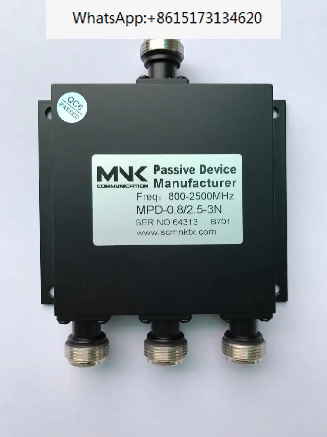 N-типа 800-2500M50W RF Microstrip Один ответ на три разделения мощности GPS Комбайнер распределения мощности 0,8-2,5G
N-типа 800-2500M50W RF Microstrip Один ответ на три разделения мощности GPS Комбайнер распределения мощности 0,8-2,5G