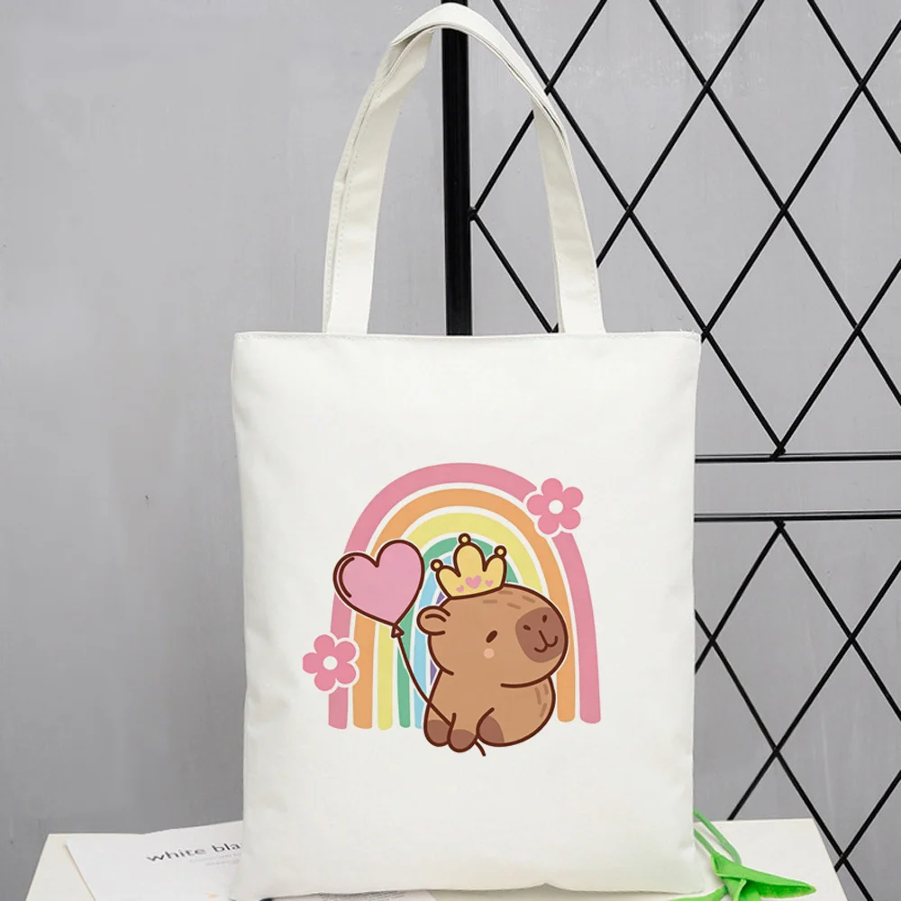 Capybara tote bag bolsas de tela reusable shoulder canvas totebag woman
Capybara tote bag bolsas de tela reusable shoulder canvas totebag woman
