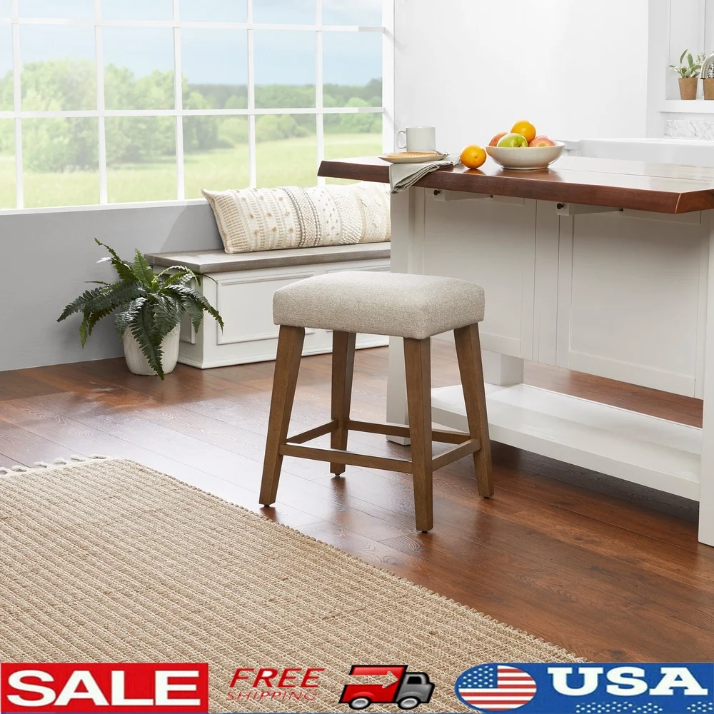 Backless Upholstered Counter Stool Stackable Cushioned Seat Wooden Frame Durable Metal Hardware Indoor Seating Easy Assembly
Backless Upholstered Counter Stool Stackable Cushioned Seat Wooden Frame Durable Metal Hardware Indoor Seating Easy Assembly