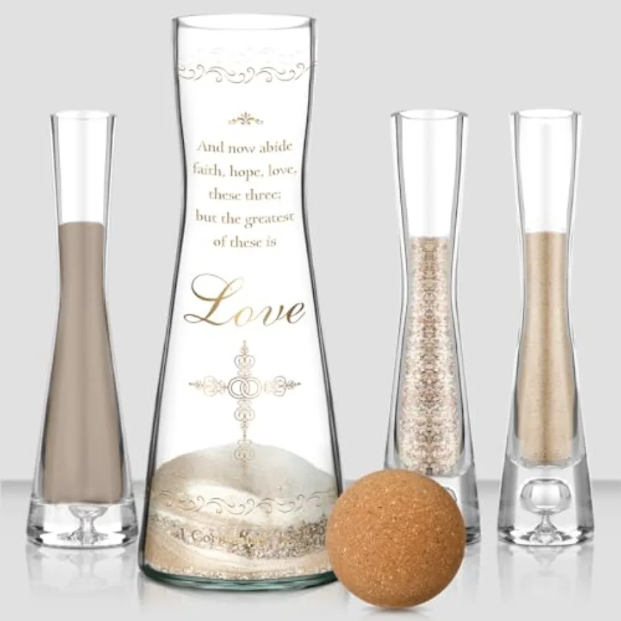 Unity Sand for Wedding Ceremony Set Include Ceremony Vase, Sand, Cork Stopper for Weddings Engagement Anniversary
Unity Sand for Wedding Ceremony Set Include Ceremony Vase, Sand, Cork Stopper for Weddings Engagement Anniversary