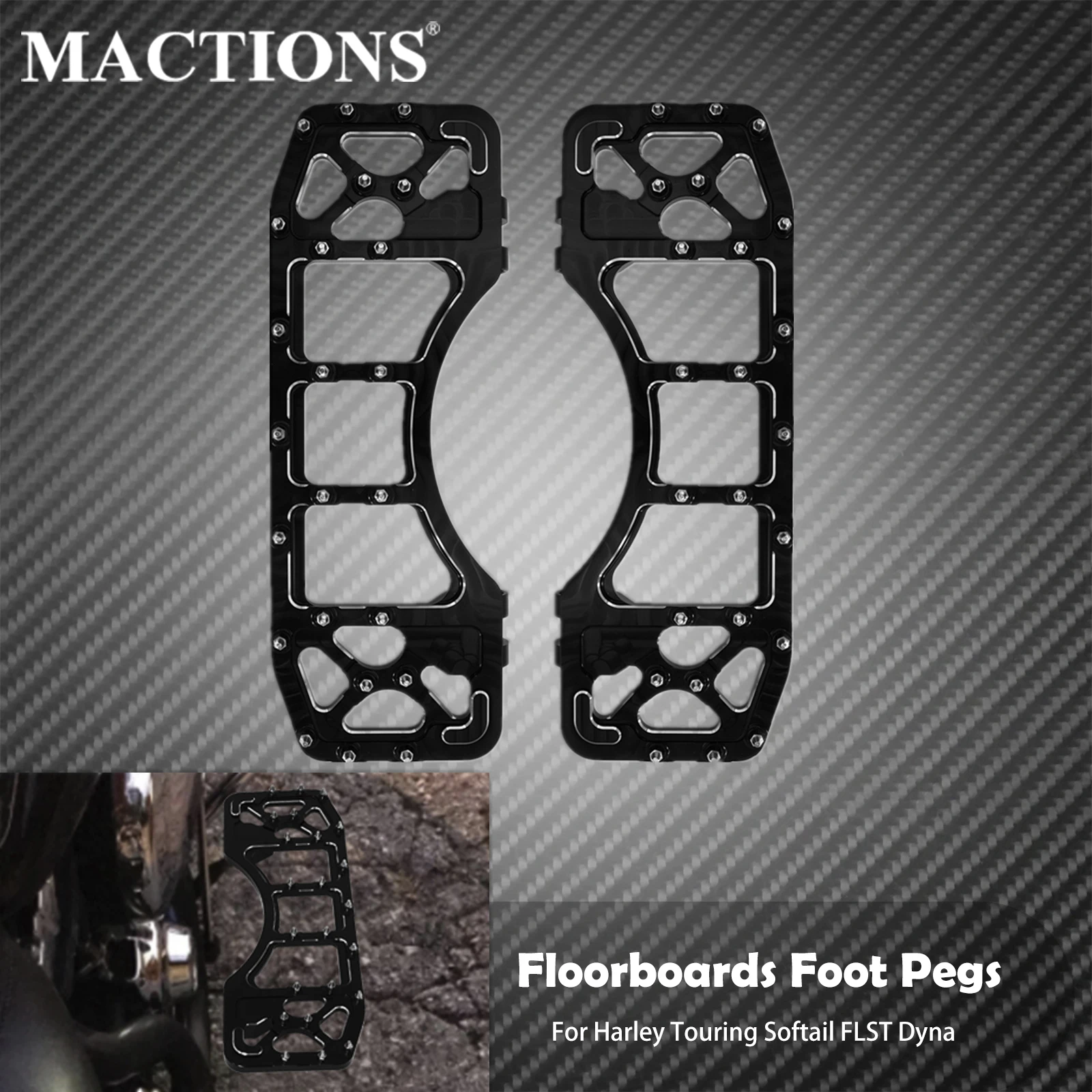 Motorcycle Foot Pegs Floorboard Wide Driver Stretched Footrests Black Pedals For Harley Touring Road Glide Softail FLST Dyna FLD
Motorcycle Foot Pegs Floorboard Wide Driver Stretched Footrests Black Pedals For Harley Touring Road Glide Softail FLST Dyna FLD