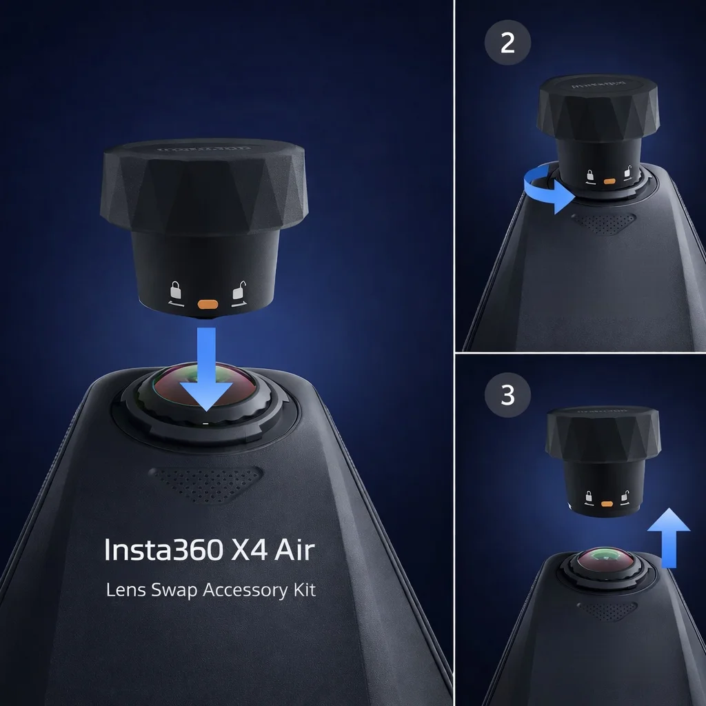 Комплект сменных оптических линз Insta360 X4 Air, для самостоятельного ремонта, включает инструменты для чистки, одна линза
Комплект сменных оптических линз Insta360 X4 Air, для самостоятельного ремонта, включает инструменты для чистки, одна линза