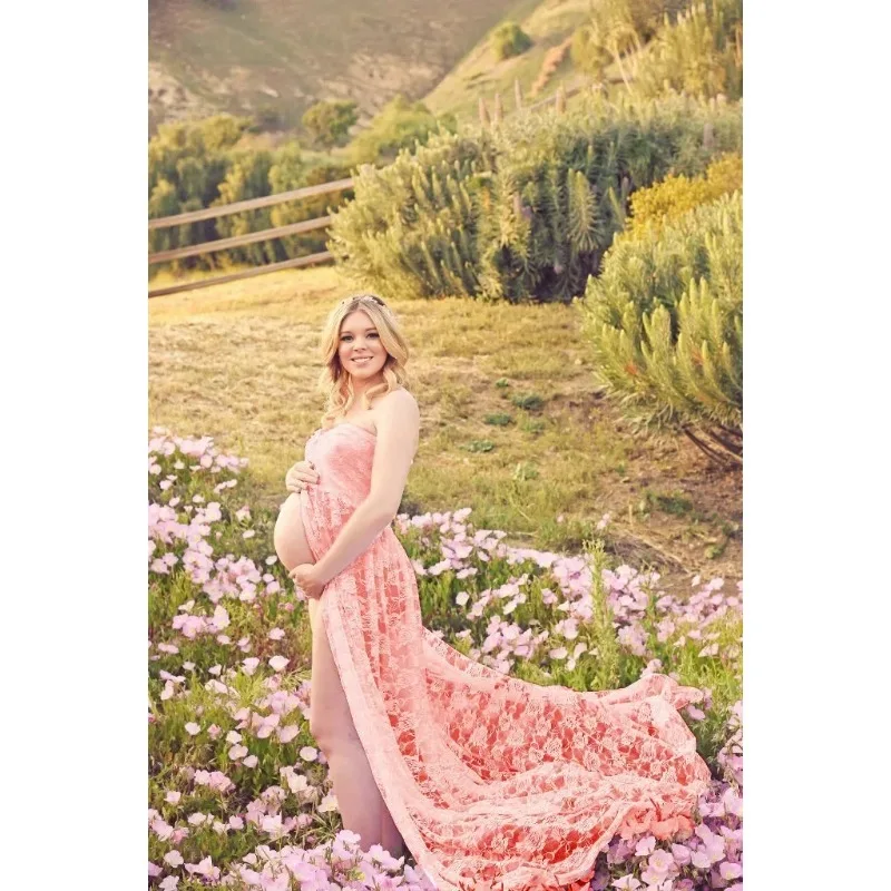 New Summer Women's Lace Pregnant Women's Solid One Line Neck Tailed Bra Dress Photography Sleeveless Dress
New Summer Women's Lace Pregnant Women's Solid One Line Neck Tailed Bra Dress Photography Sleeveless Dress