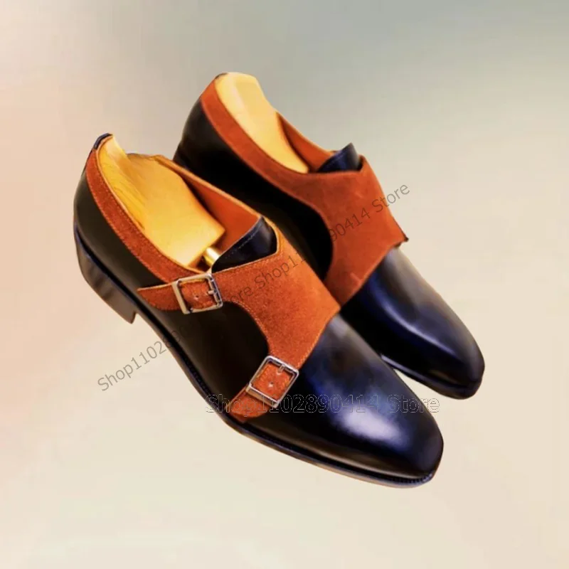 Purple Brown Patchwork Buckle Double Monk Loafers Fashion Slip On Men Shoes Luxury Handmade Party Feast Office Men Casual Shoes
Purple Brown Patchwork Buckle Double Monk Loafers Fashion Slip On Men Shoes Luxury Handmade Party Feast Office Men Casual Shoes