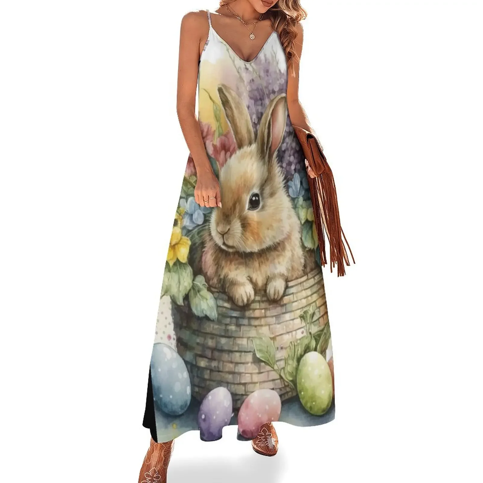 Easter Bunny in Flower Basket Sleeveless Dress Dress vintage chic and elegant woman dress Woman dresses
Easter Bunny in Flower Basket Sleeveless Dress Dress vintage chic and elegant woman dress Woman dresses