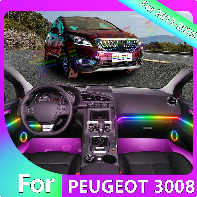 FILIPLI For The PEUGEOT 3008 For 2017 Multi Colour RGB Voice Control Car LED Mood Light Cyberpunk Music Sync Car Ambient Lights
FILIPLI For The PEUGEOT 3008 For 2017 Multi Colour RGB Voice Control Car LED Mood Light Cyberpunk Music Sync Car Ambient Lights