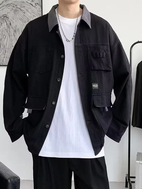 Мужская джинсовая куртка в японском стиле, весна-осень, модная, повседневная, рабочая одежда, американский ретро-стиль
Мужская джинсовая куртка в японском стиле, весна-осень, модная, повседневная, рабочая одежда, американский ретро-стиль