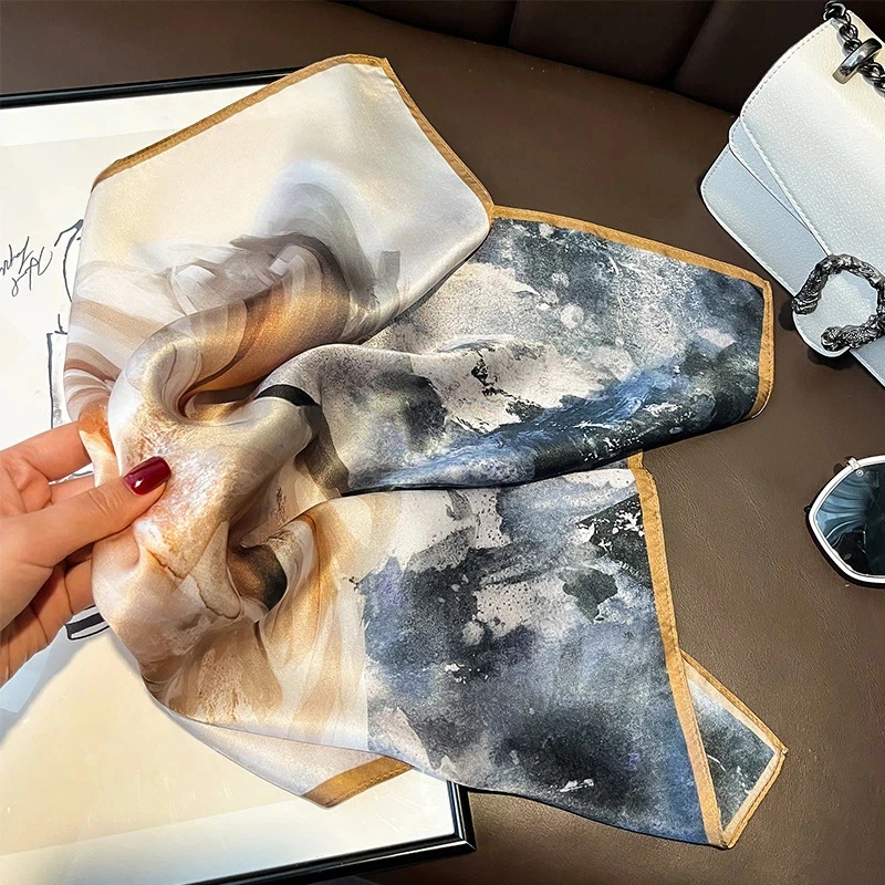 100% Pure Silk Square Scarf For Women White Art Floral Hijab Neckerchief Hair Wrap Luxury Brand Silk Scarves Ladies Accessory
100% Pure Silk Square Scarf For Women White Art Floral Hijab Neckerchief Hair Wrap Luxury Brand Silk Scarves Ladies Accessory