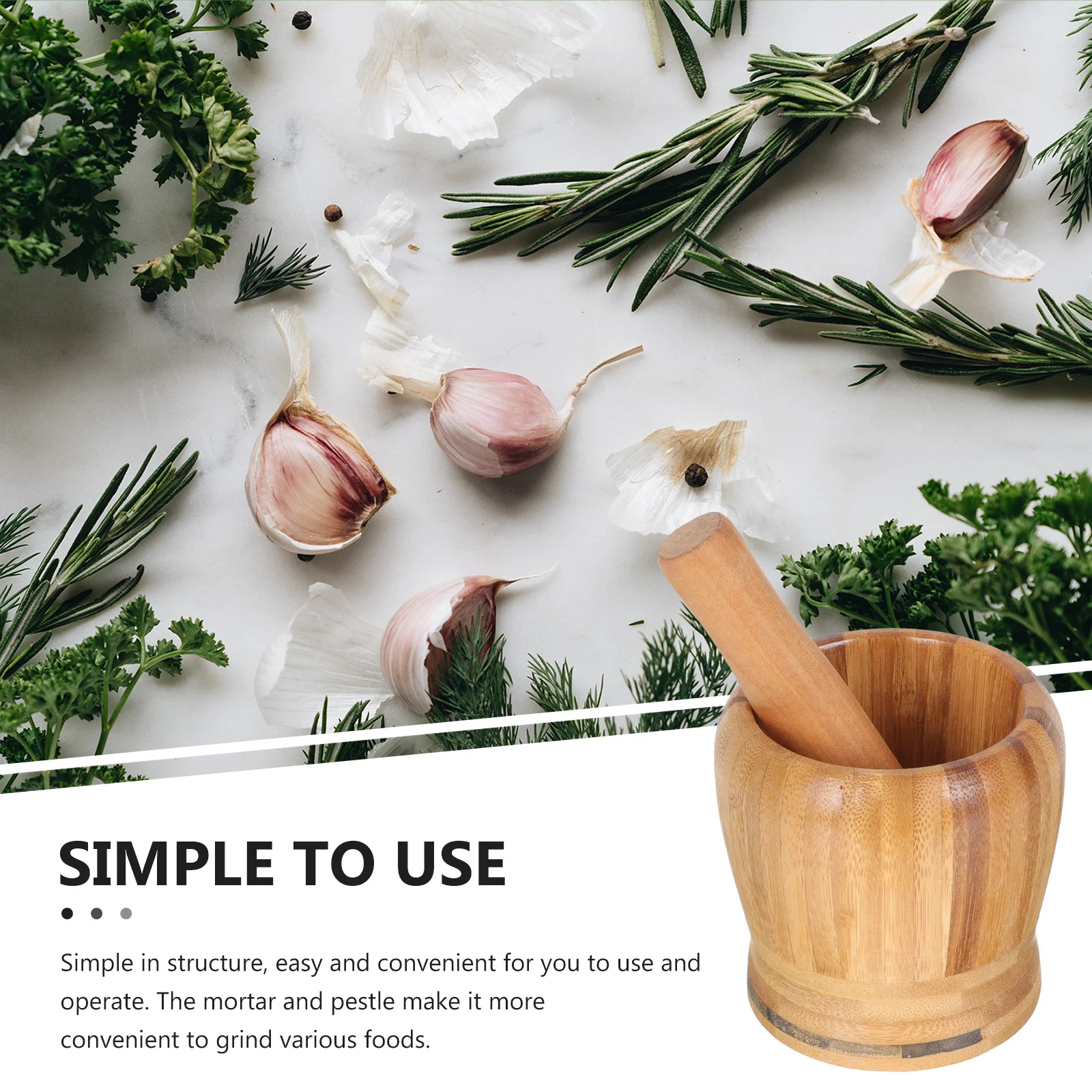 Garlic Masher and Grinding Bowl Bamboo Pestle Set for Kitchen Use Smooth Polished Spice Grinder Easy to Store Compact Design
Garlic Masher and Grinding Bowl Bamboo Pestle Set for Kitchen Use Smooth Polished Spice Grinder Easy to Store Compact Design