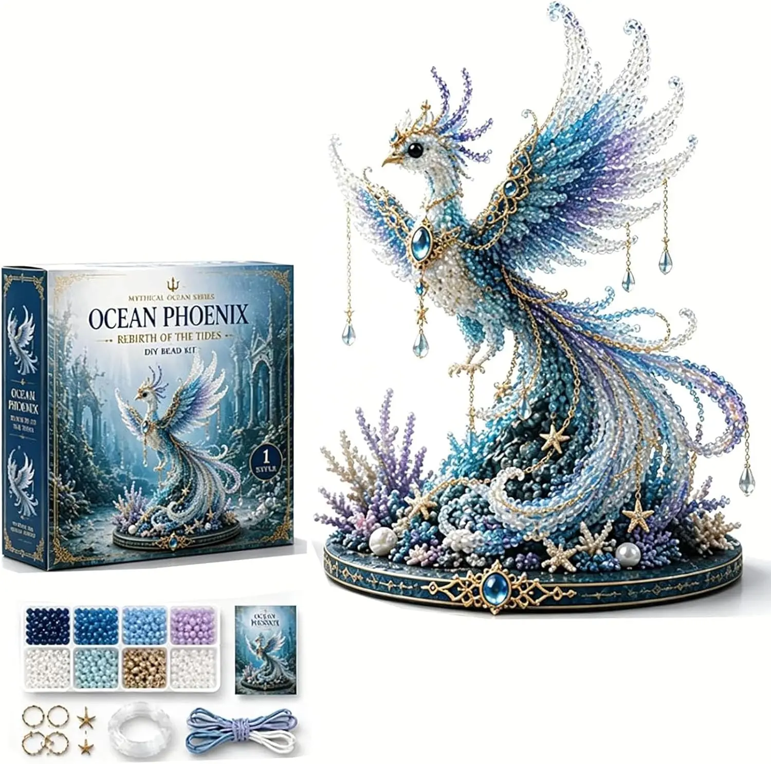 Mythical Ocean DIY Bead Kit for Beginners, 3D Beaded Animal Making Kit, Unique Sea Animal Designs, Glass Bead Embroidery Set
Mythical Ocean DIY Bead Kit for Beginners, 3D Beaded Animal Making Kit, Unique Sea Animal Designs, Glass Bead Embroidery Set