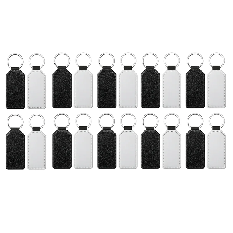 ABP-20Pack Sublimation Blanks Keychain Glitter PU Leather Keychain Heat Transfer Keyring Sublimation Blank Rectangle Black
ABP-20Pack Sublimation Blanks Keychain Glitter PU Leather Keychain Heat Transfer Keyring Sublimation Blank Rectangle Black