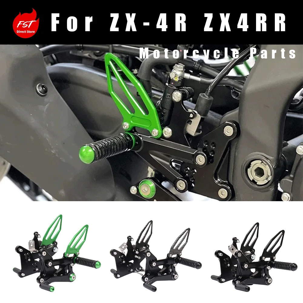 Fits ZX-4R ZX4RR Modified Raised Rear Footpegs, Racing Foot Pegs with Heightened & Rear Offset Brake Setup
Fits ZX-4R ZX4RR Modified Raised Rear Footpegs, Racing Foot Pegs with Heightened & Rear Offset Brake Setup
