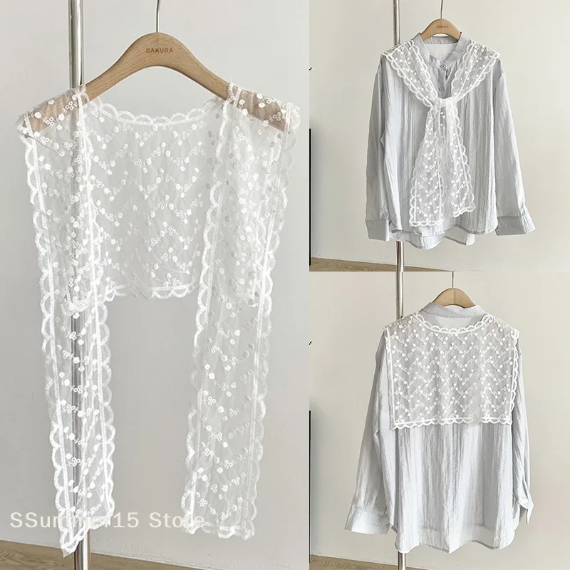 【R】Lace Crochet Hollow Fake Collar Women Small Shawl Decorative Fake Collar Women Clothes Accessories Detachable Collar
【R】Lace Crochet Hollow Fake Collar Women Small Shawl Decorative Fake Collar Women Clothes Accessories Detachable Collar