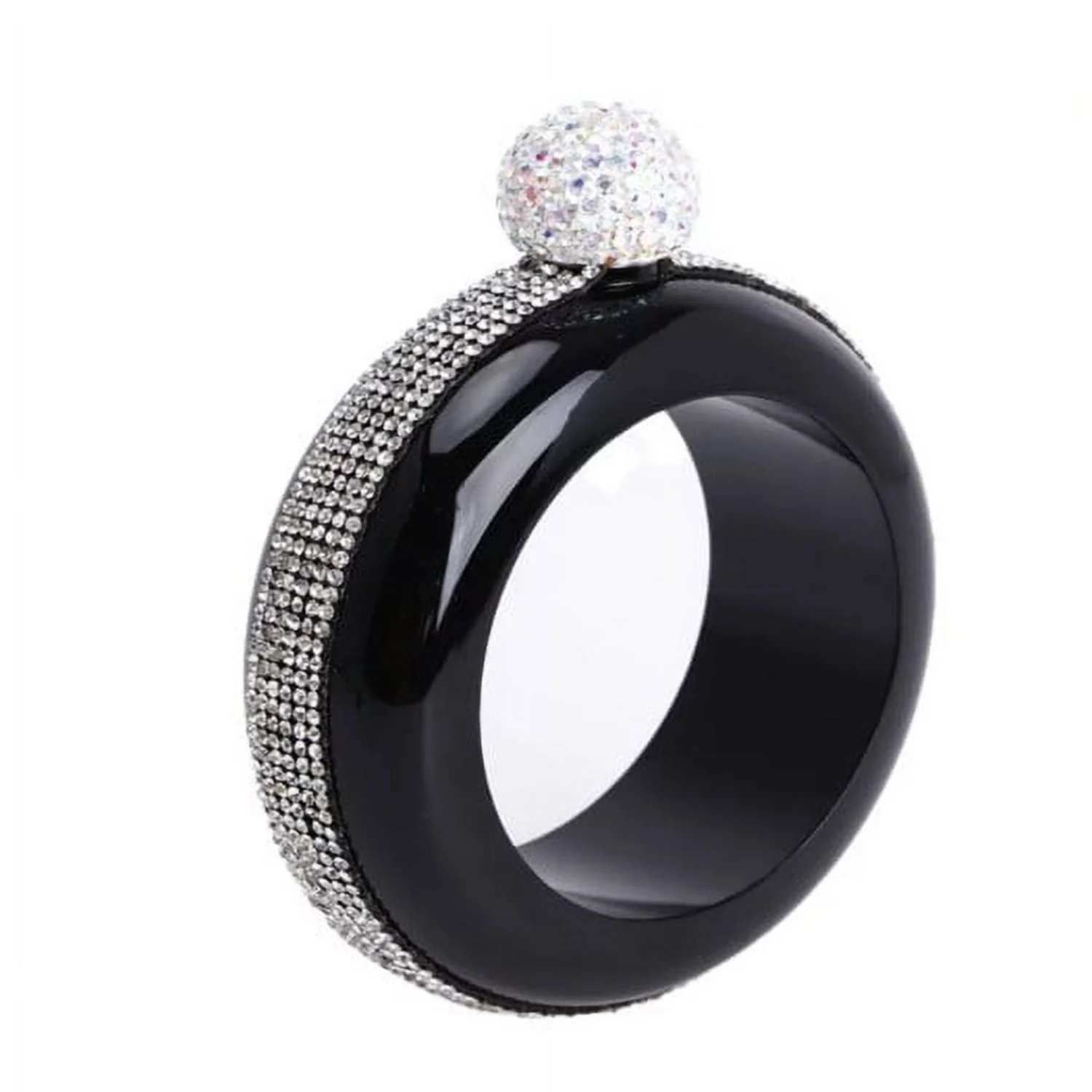 Flask for Women,Stainless Steel Hip Flask Bracelet Bangle for Women, Handmade Crystal Lid Flask Funnel,Black
Flask for Women,Stainless Steel Hip Flask Bracelet Bangle for Women, Handmade Crystal Lid Flask Funnel,Black