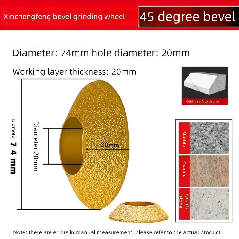 Degree Angle Diamond Grinding Wheel Semi-Circular Disc for Ceramic Tile Granite Marble Angle Grinder Stone Chamfering
Degree Angle Diamond Grinding Wheel Semi-Circular Disc for Ceramic Tile Granite Marble Angle Grinder Stone Chamfering