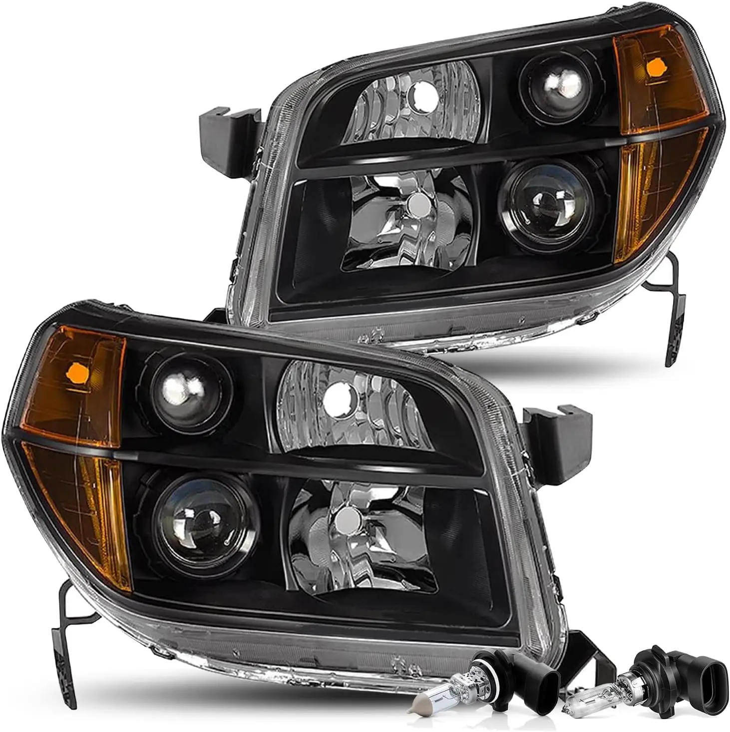 Headlight Assembly Pair Replacement for 2006 2007 2008 Honda Pilot Front Headlamp w/Bulbs Black Housing with Amber Reflector (Dr
Headlight Assembly Pair Replacement for 2006 2007 2008 Honda Pilot Front Headlamp w/Bulbs Black Housing with Amber Reflector (Dr