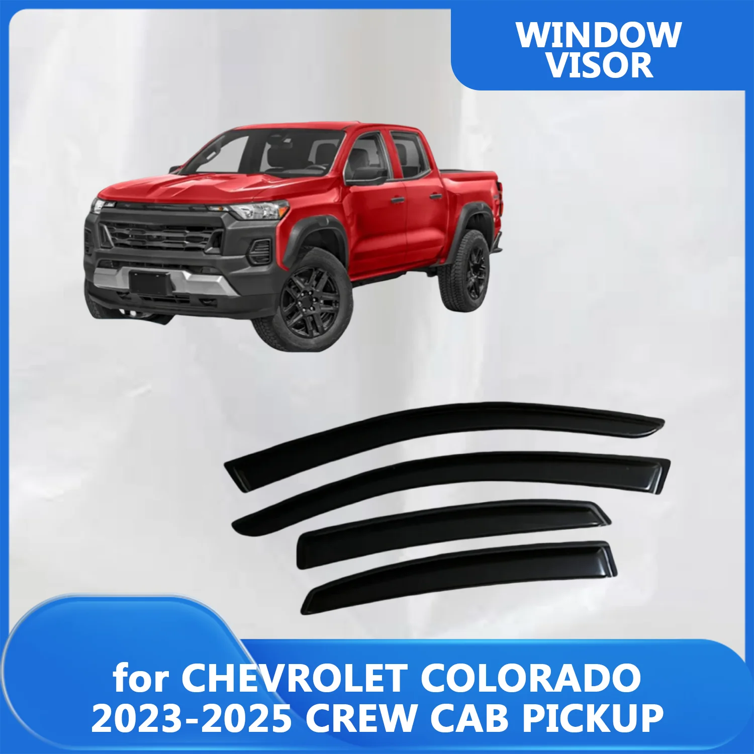 Window Visor for CHEVROLET COLORADO 2023-2025 CREW CAB Wind Deflectors Rain Guards Door Visor Shades Ventvisor Exterior Parts
Window Visor for CHEVROLET COLORADO 2023-2025 CREW CAB Wind Deflectors Rain Guards Door Visor Shades Ventvisor Exterior Parts