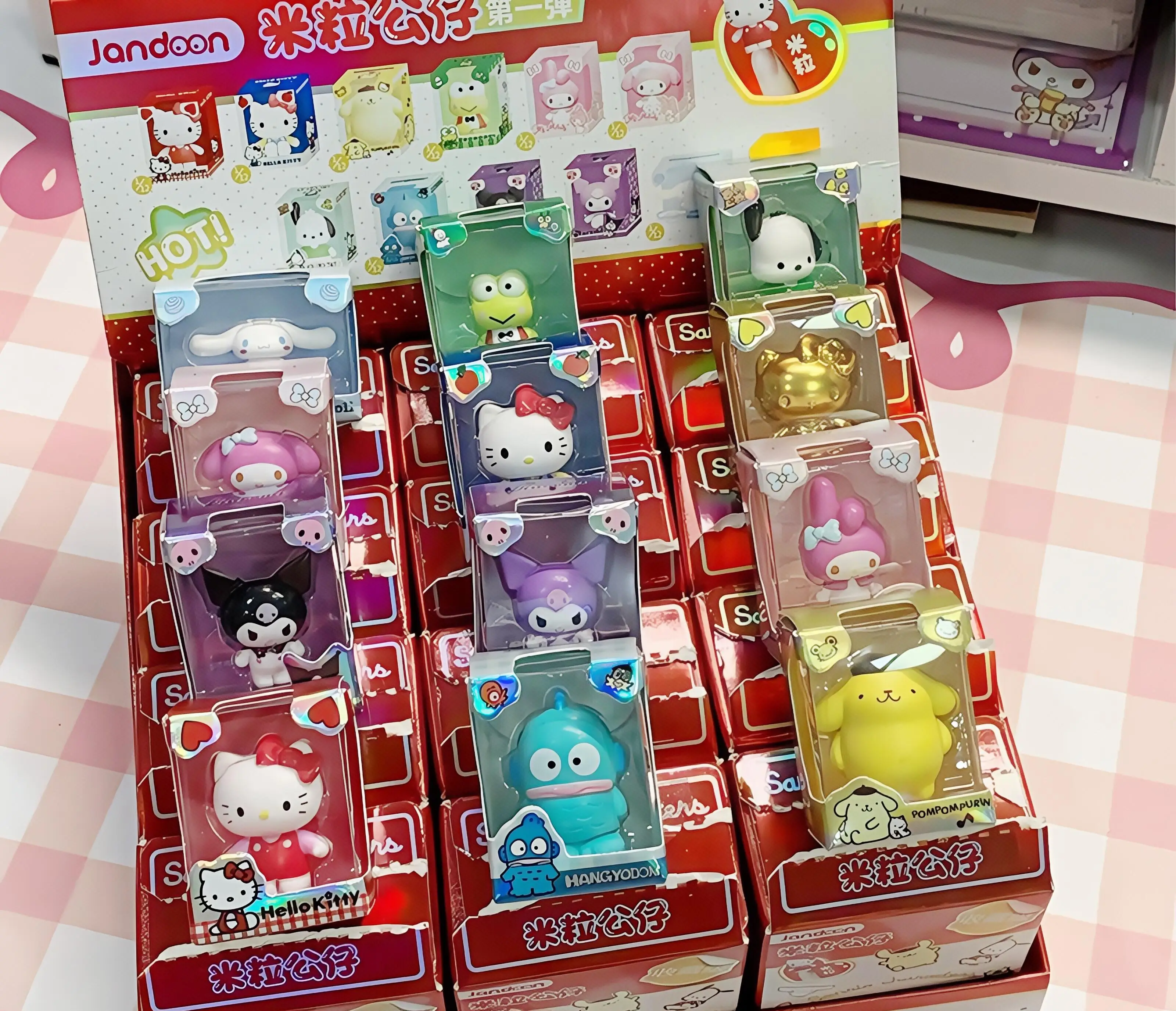Jandoom Sanrio Hello Kitty Melody Rice Grain Doll Blind Box Mini Character Cute Anime Action Character Model Children's Toy Gift
Jandoom Sanrio Hello Kitty Melody Rice Grain Doll Blind Box Mini Character Cute Anime Action Character Model Children's Toy Gift