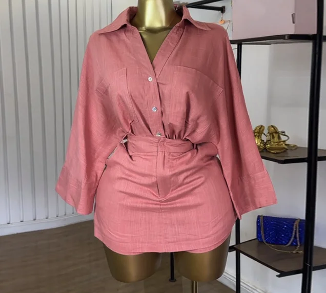 New Sweet and Fresh Collar Bat Sleeve Shirt High Waist Half length Pants and Skirts Two Piece Set
New Sweet and Fresh Collar Bat Sleeve Shirt High Waist Half length Pants and Skirts Two Piece Set