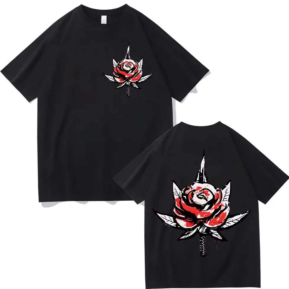 Rapper Eladio Carrión Album Double Sided Graphic T Shirts Fashion Hip Hop Short Sleeve T Shirt Unisex Casual Oversized T-shirts
Rapper Eladio Carrión Album Double Sided Graphic T Shirts Fashion Hip Hop Short Sleeve T Shirt Unisex Casual Oversized T-shirts