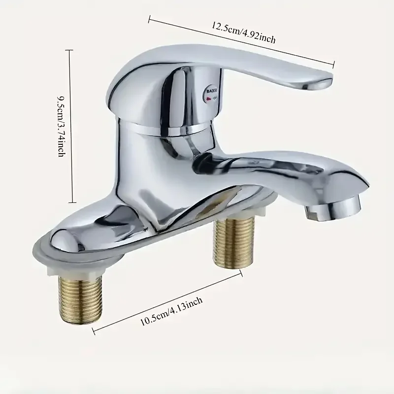 Bathroom Faucet Double-Hole Basin Hot And Cold Water Faucet Deck Mounted Chromed Toilet Bathroom Plastic Steel Sink Mixer Tap
Bathroom Faucet Double-Hole Basin Hot And Cold Water Faucet Deck Mounted Chromed Toilet Bathroom Plastic Steel Sink Mixer Tap