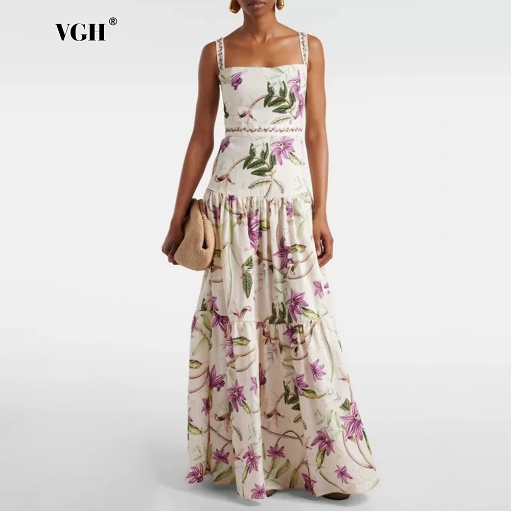 VGH Boho Casual Outings Floral Print Sundress for Women Square Collar Sleeveless Tiered Accent Maxi Skirt for Beach Vacations
VGH Boho Casual Outings Floral Print Sundress for Women Square Collar Sleeveless Tiered Accent Maxi Skirt for Beach Vacations