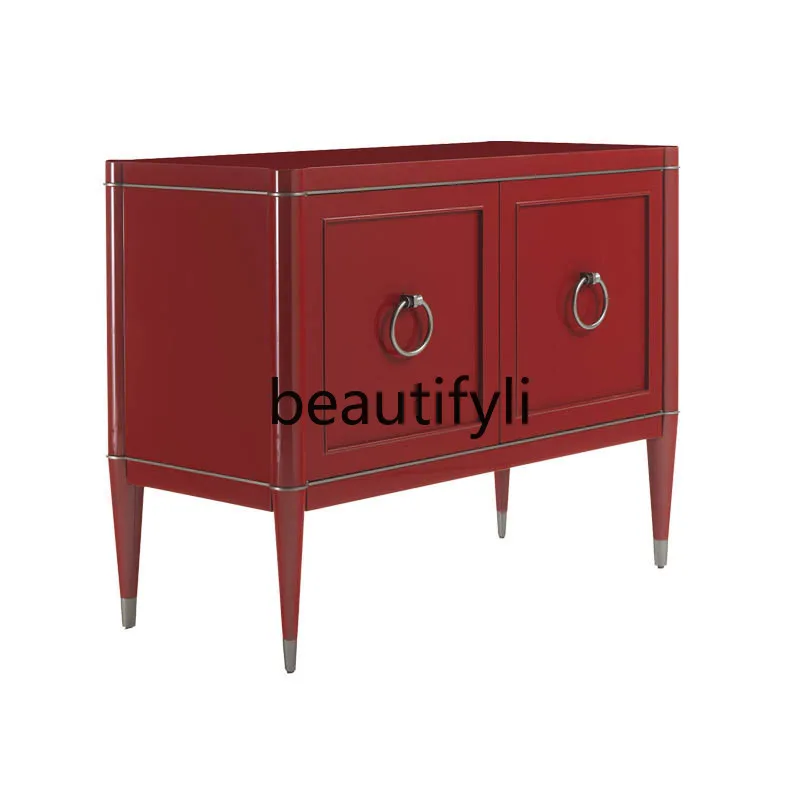 American light luxury entrance cabinet burgundy solid wood decorative cabinet wall locker
American light luxury entrance cabinet burgundy solid wood decorative cabinet wall locker