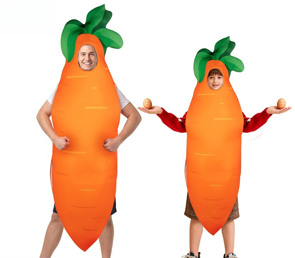 Halloween Cosplay Costume Funny Food Carrot Bodysuit Parent Child Outfits Stage Performance Party Role Playing Prop Doll
Halloween Cosplay Costume Funny Food Carrot Bodysuit Parent Child Outfits Stage Performance Party Role Playing Prop Doll