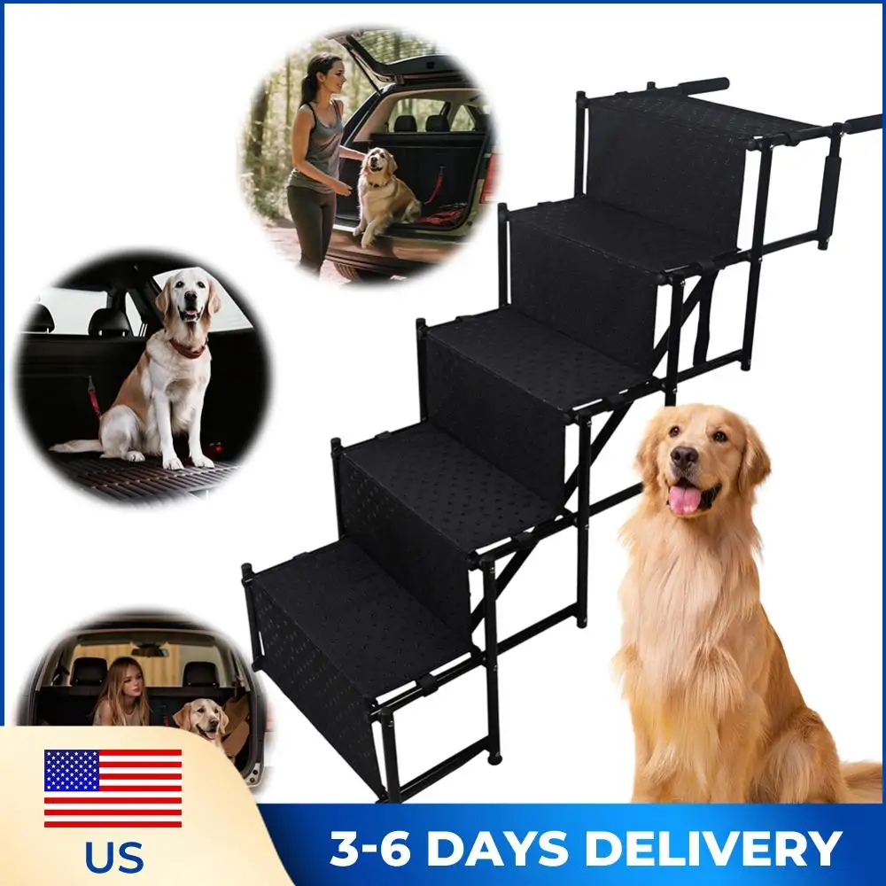 5-ступенчатая складная лестница для домашних животных с противоскользящей поверхностью, автомобильный пандус для собак, выдерживающий вес до 150 фунтов, для автомобилей, внедорожников и грузовиков.
5-ступенчатая складная лестница для домашних животных с противоскользящей поверхностью, автомобильный пандус для собак, выдерживающий вес до 150 фунтов, для автомобилей, внедорожников и грузовиков.