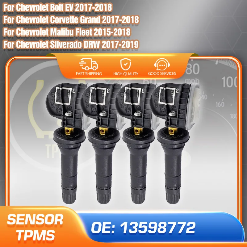 1/4PCS TPMS Sensor Air Pressure Gauge For Chevrolet Bolt EV Chevrolet Corvette Chevrolet Malibu Silverado Parts 13598772 315 MHz
1/4PCS TPMS Sensor Air Pressure Gauge For Chevrolet Bolt EV Chevrolet Corvette Chevrolet Malibu Silverado Parts 13598772 315 MHz