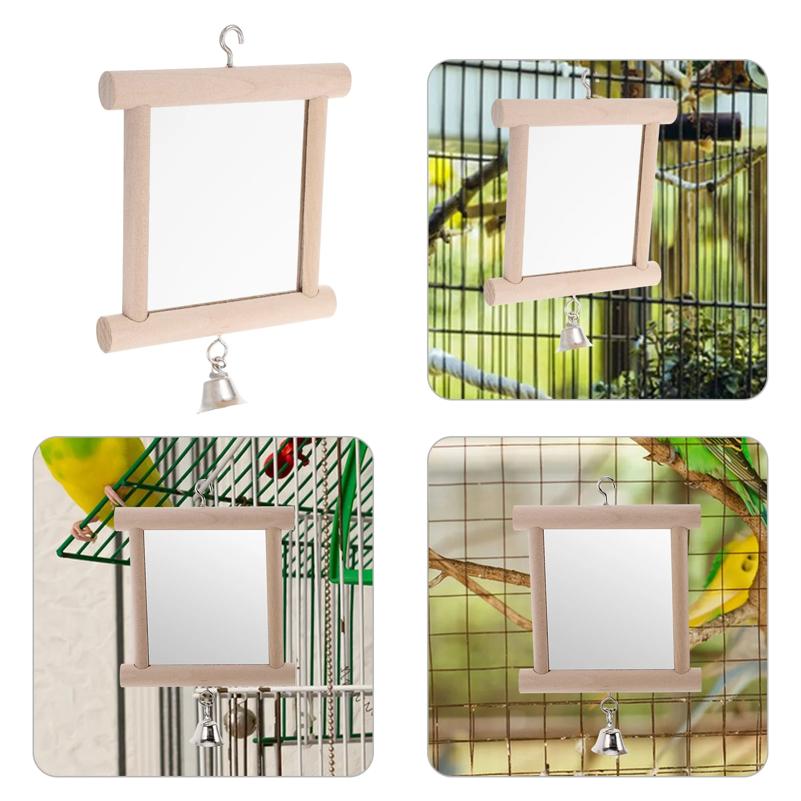 Wood Pet Parrots Birds Toy With Bell Double Side Mirror On Cage Swing Play Parrot Toy Bird Toys Parrot Mirror
Wood Pet Parrots Birds Toy With Bell Double Side Mirror On Cage Swing Play Parrot Toy Bird Toys Parrot Mirror