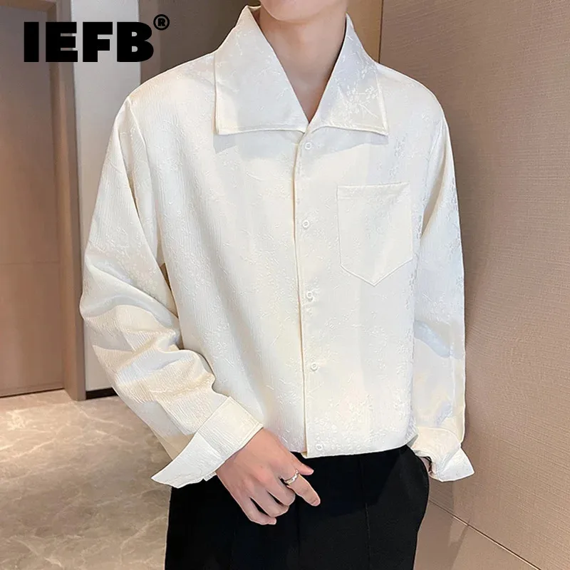 IEFB New Summer Men's Shirts Jacquard Large Turn-down Collar Loose Long Sleeve Casual Male Tops Pocket Chinese Style 2024 9C6461
IEFB New Summer Men's Shirts Jacquard Large Turn-down Collar Loose Long Sleeve Casual Male Tops Pocket Chinese Style 2024 9C6461