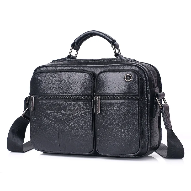 New leather men's first layer cowhide messenger bag ipad tablet shoulder backpack large capacity retro casual fashion simple ver 
New leather men's first layer cowhide messenger bag ipad tablet shoulder backpack large capacity retro casual fashion simple ver