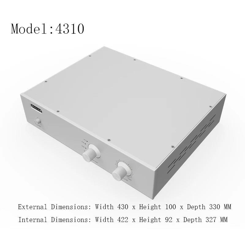 Weiliang Audio BZ4310 Brushed-finish Preamplifier Chassis DIY All-Aluminum Case
Weiliang Audio BZ4310 Brushed-finish Preamplifier Chassis DIY All-Aluminum Case