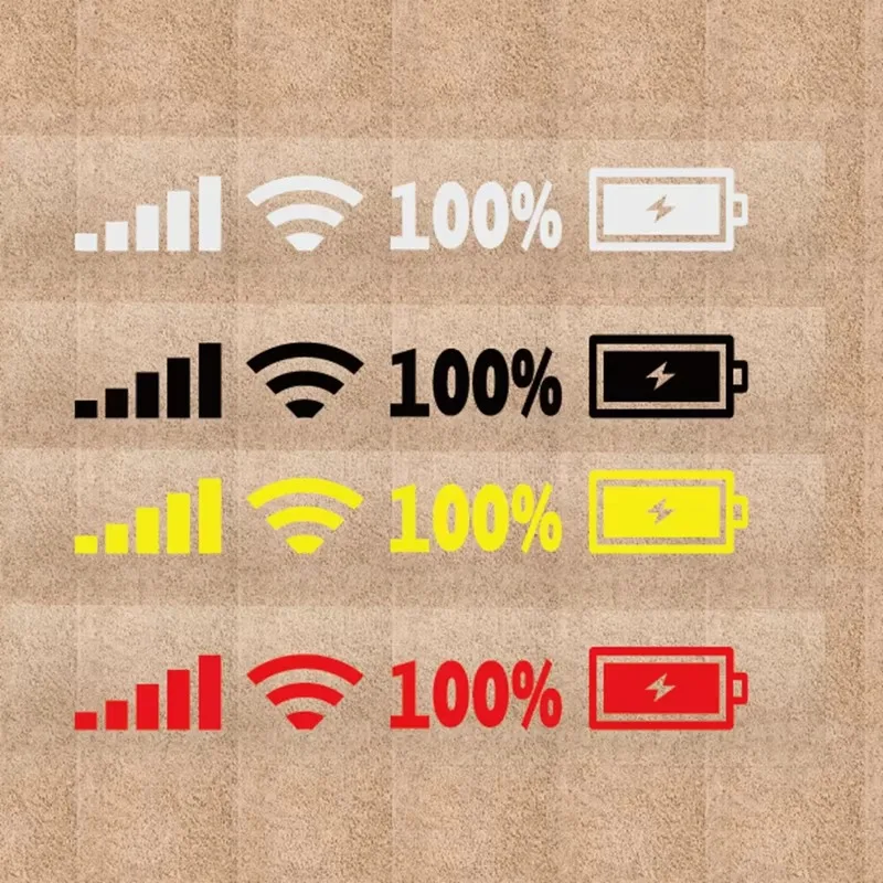 Car Vinyl Stickers Wifi Battery Level Mark Decals Car Rear Windshield Body Auto Funny Sticker 15CM PVC KK
Car Vinyl Stickers Wifi Battery Level Mark Decals Car Rear Windshield Body Auto Funny Sticker 15CM PVC KK