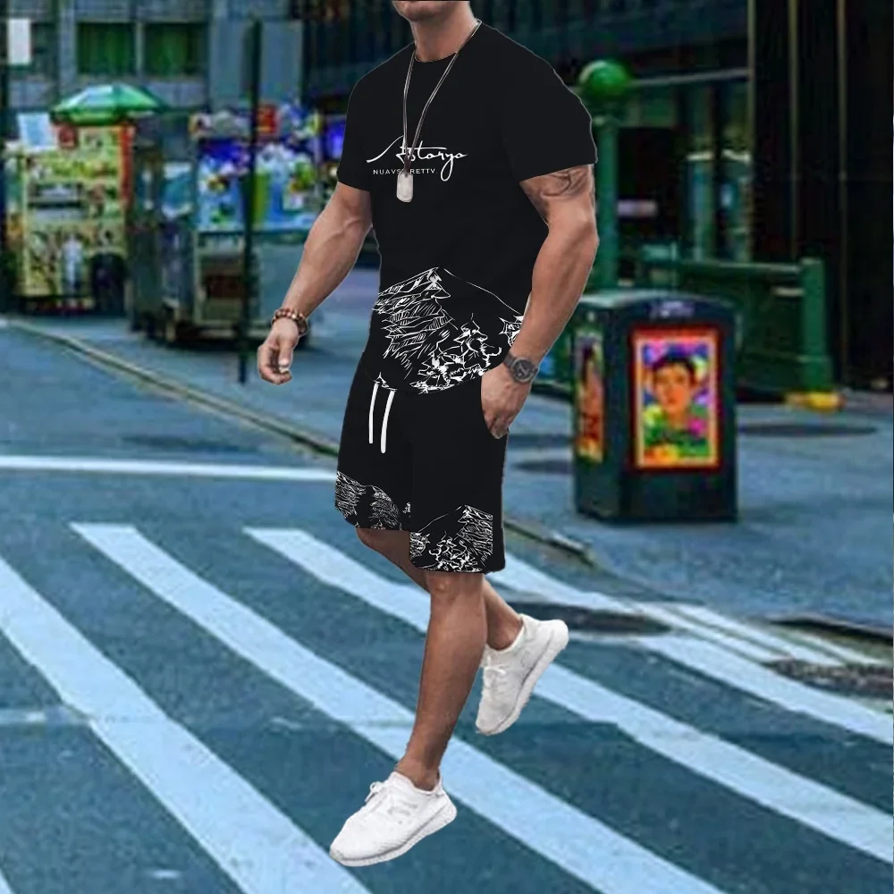 Summer Casual Men's T-Shirt and Shorts Set 2026 Sportswear Set Plus Size Short-Sleeve T-Shirt Drawstring Pocket Shorts Set
Summer Casual Men's T-Shirt and Shorts Set 2026 Sportswear Set Plus Size Short-Sleeve T-Shirt Drawstring Pocket Shorts Set